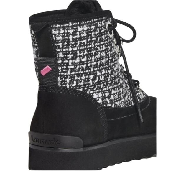 Larroude Vail Black Tweed/Suede Ankle Boots – 8.5 - Picture 3 of 8